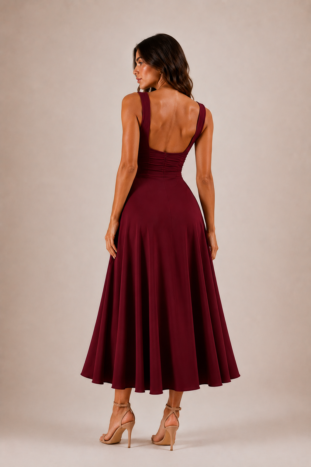 Fiorella Back Tie Midi Dress
