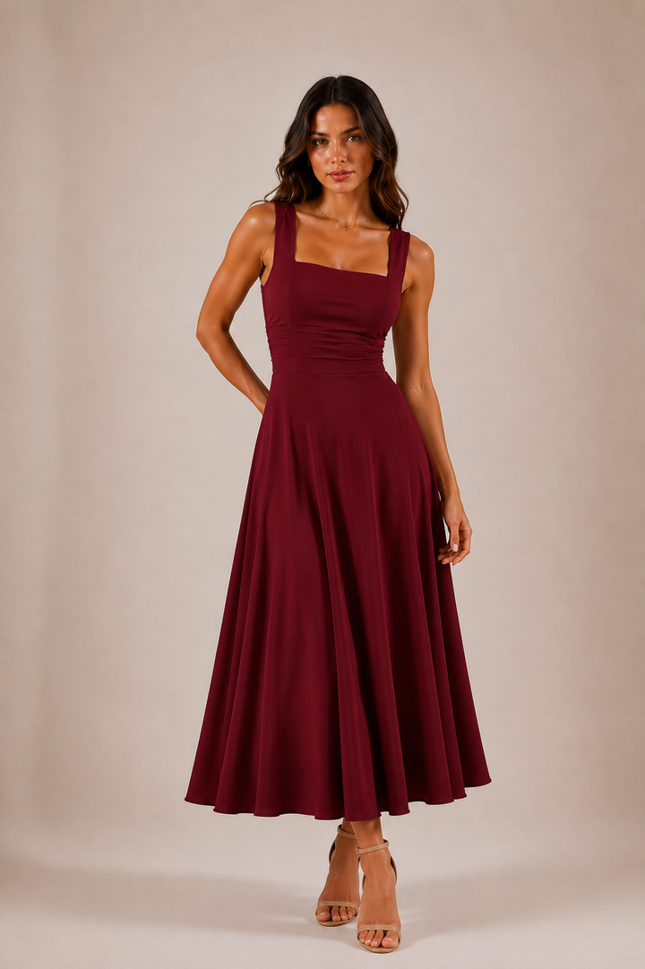 Fiorella Back Tie Midi Dress