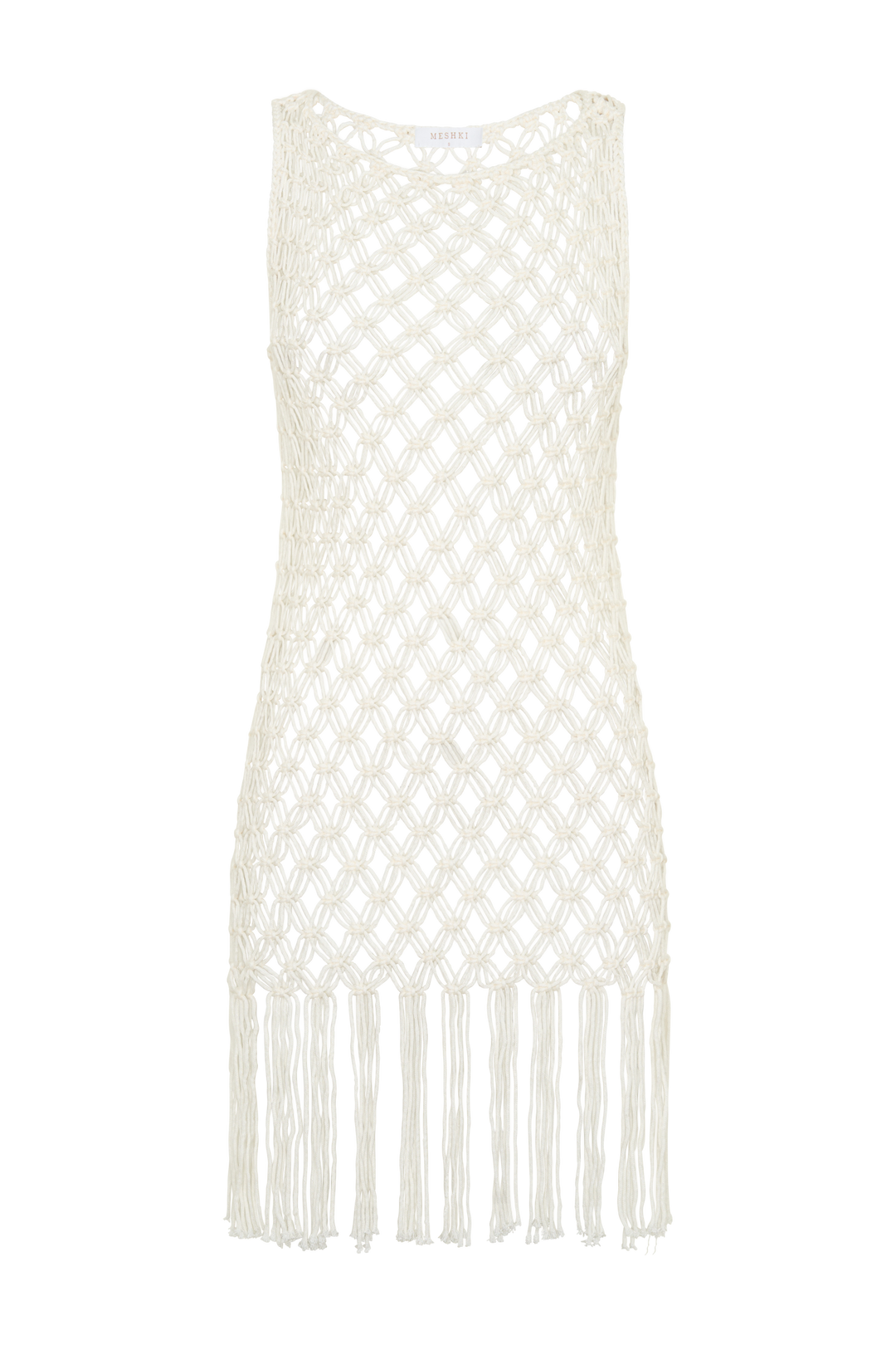 Devlin Macrame Tassel Mini Dress - Ivory