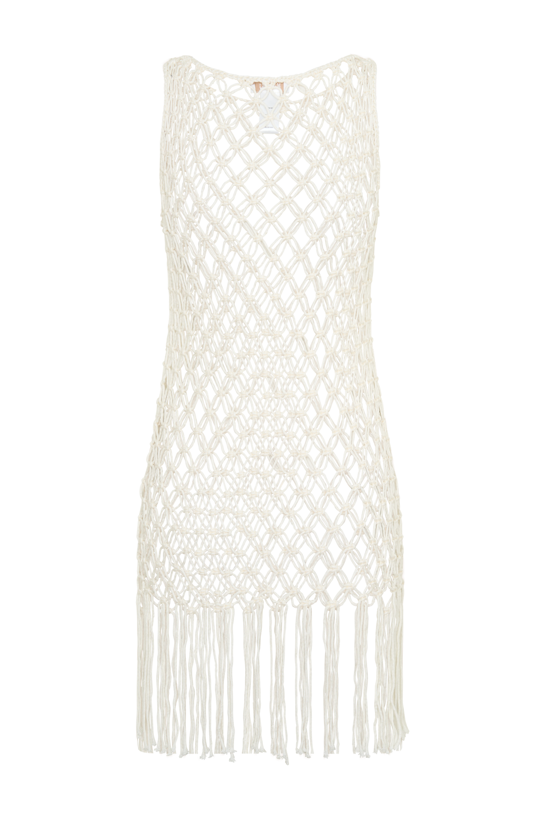 Devlin Macrame Tassel Mini Dress - Ivory