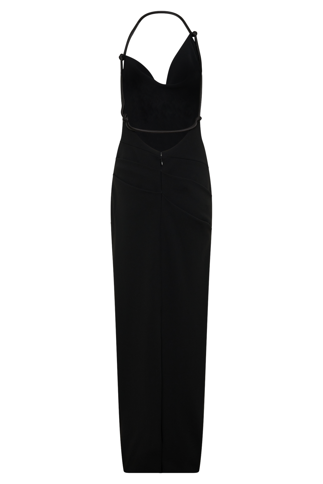 Gracie Halter Maxi Dress - Black
