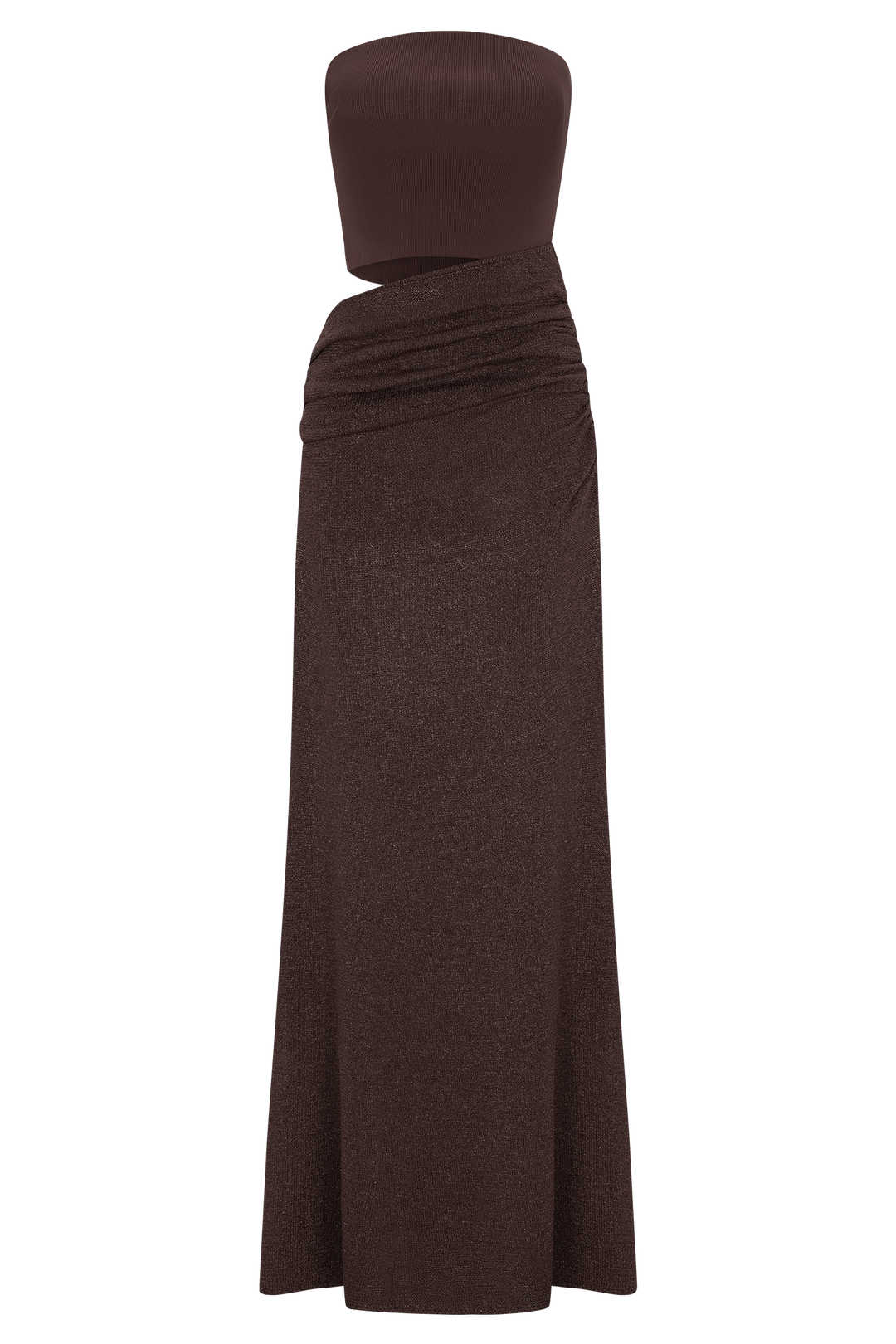 Jasiel Strapless Knit Maxi Dress - Chocolate