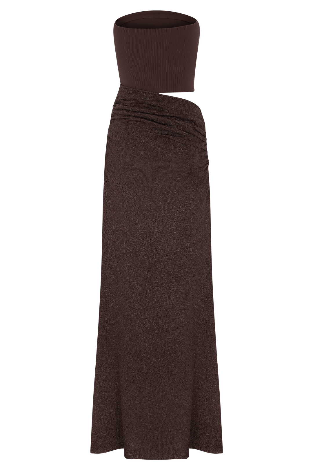 Jasiel Strapless Knit Maxi Dress - Chocolate