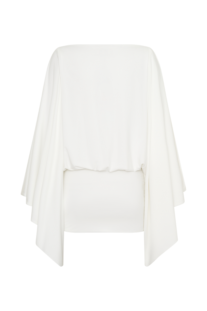 Jessy Draped Mini Dress - Ivory