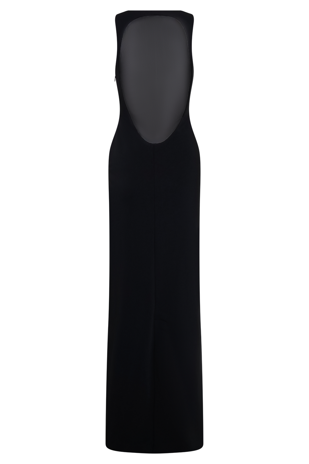 Marlon Crepe And Mesh Maxi Dress - Black