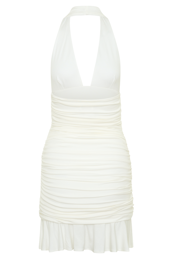 Peregrine Modal Halter Mini Dress - Ivory