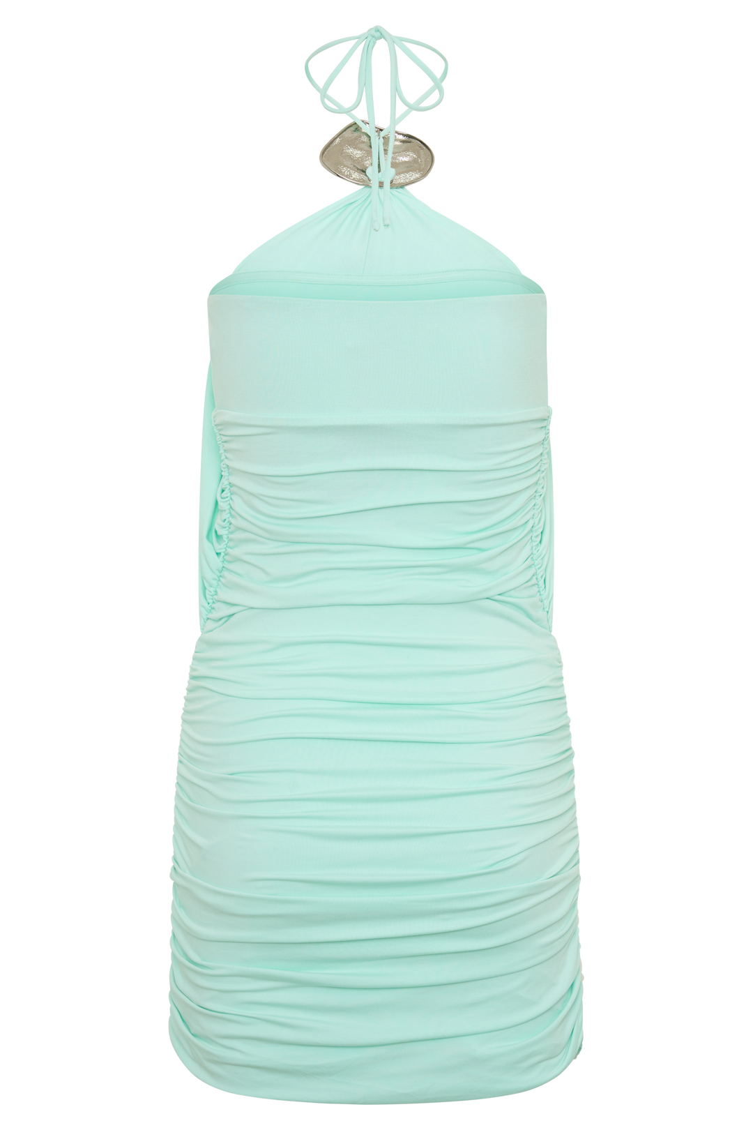 Sade Halter With Hardware Mini Dress - Sea Blue
