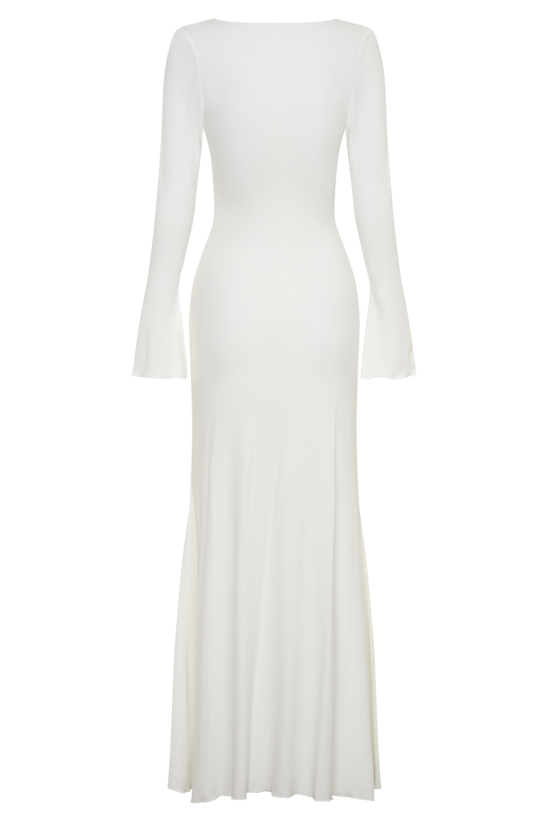 Tanya Buttoned Long Sleeve Maxi Dress - White