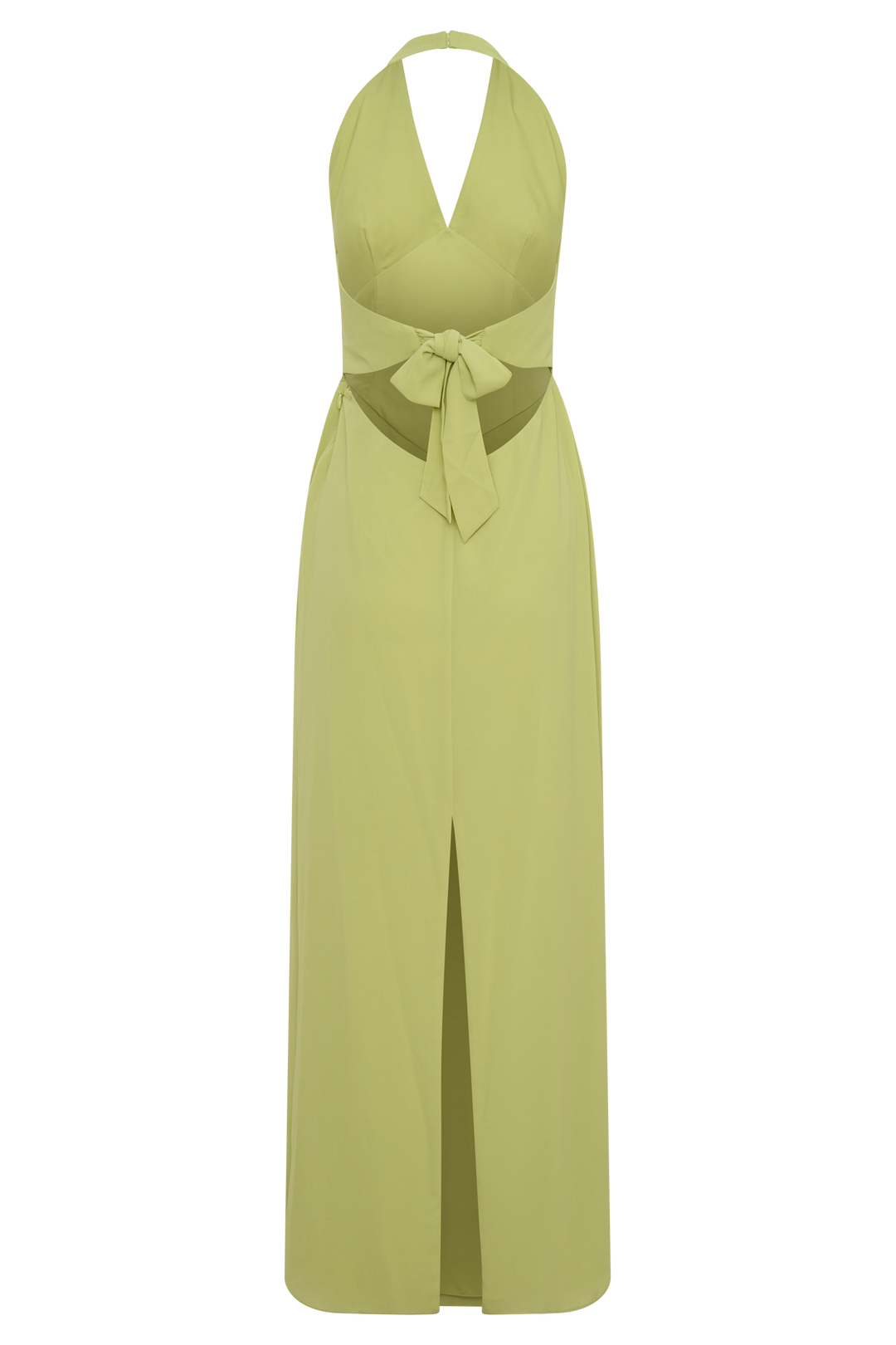 Valentina Chiffon Halter Maxi Dress - Pistachio