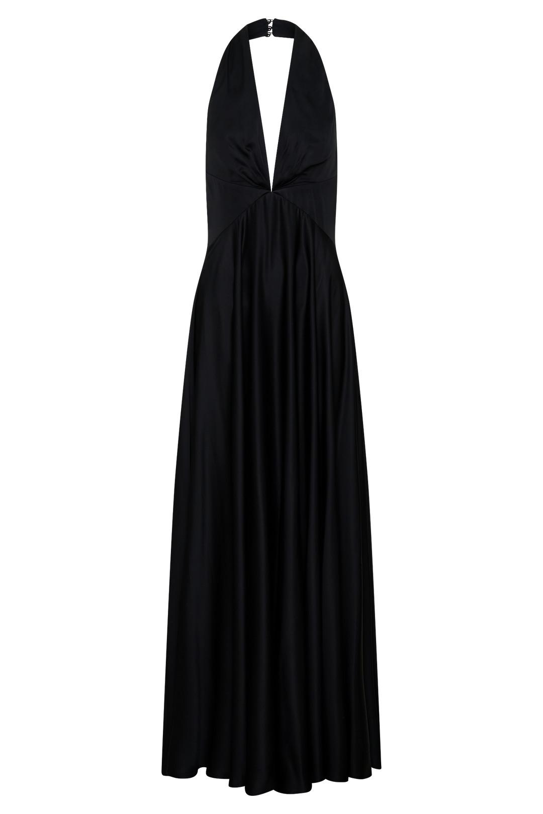 Rebecca Halter Buttoned Maxi Dress - Black