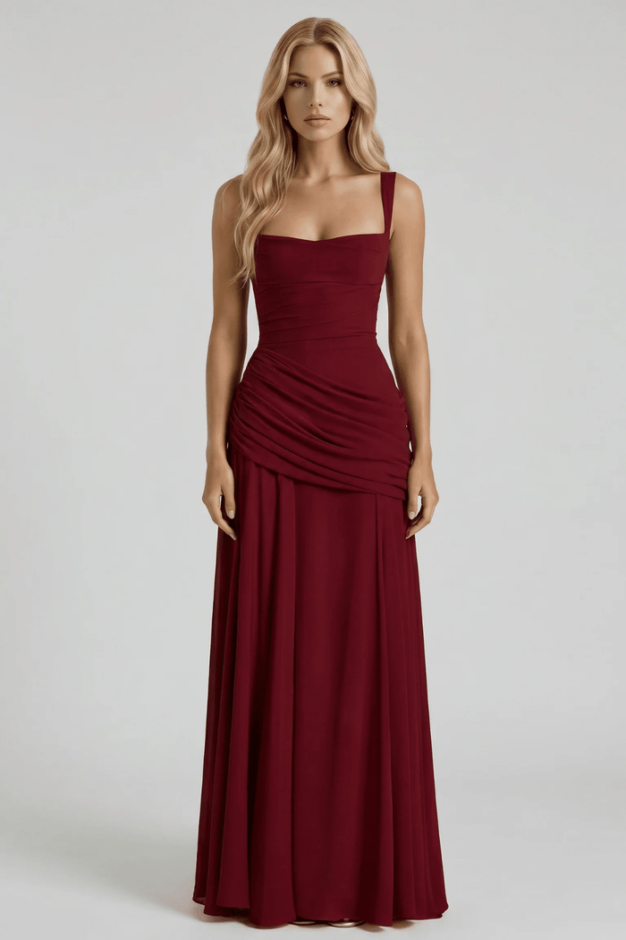 Alessandra Ruched Maxi Dress - 10