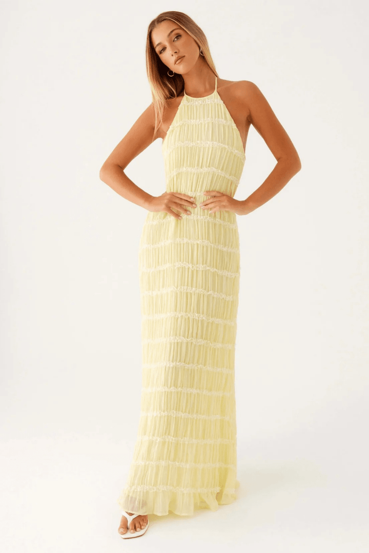 Alessia Lace-Trim Maxi Dress - 21