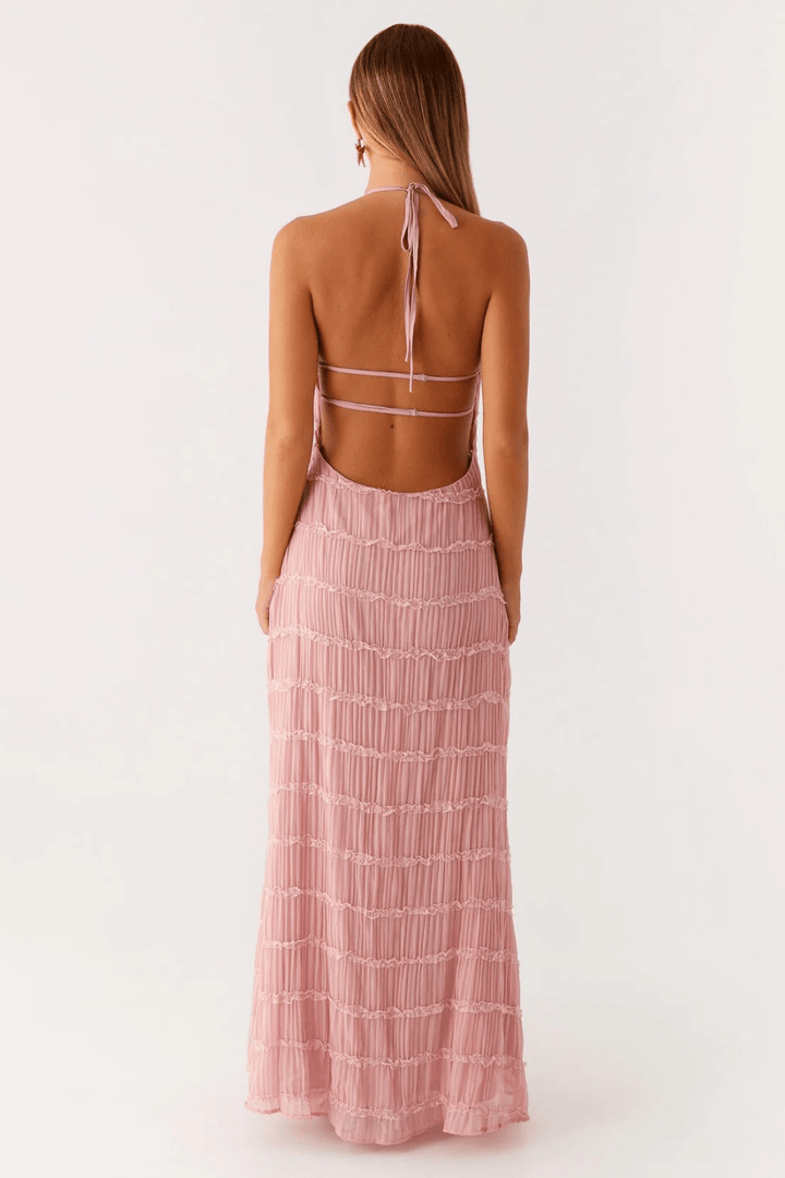 Alessia Lace-Trim Maxi Dress - 12