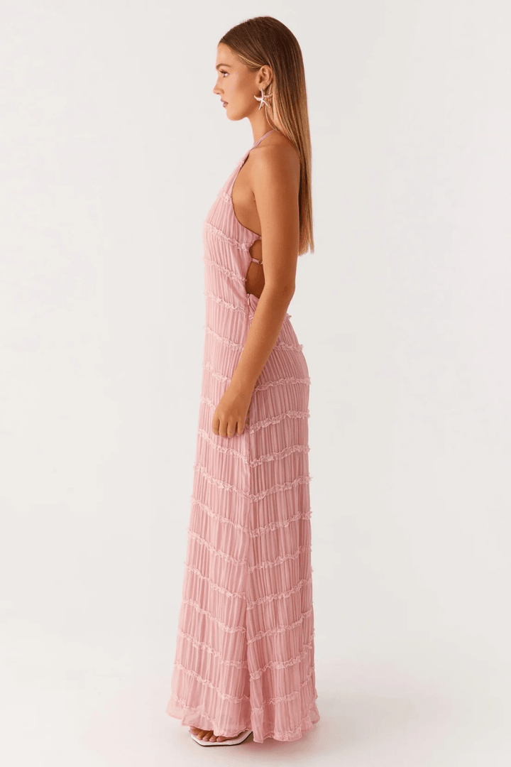 Alessia Lace-Trim Maxi Dress - 10