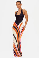 Anaïs Backless Halter Maxi Dress