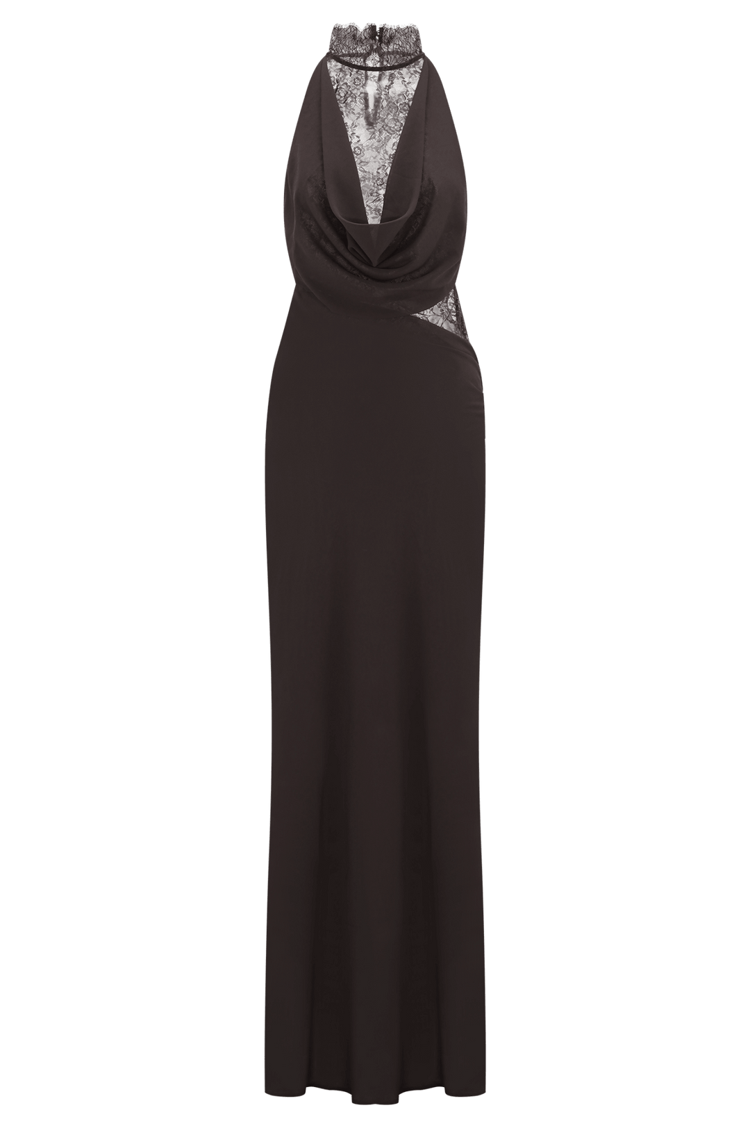 Arra Chiffon And Lace Halter Maxi Dress - 7