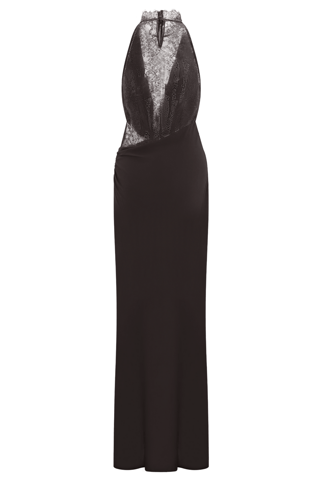 Arra Chiffon And Lace Halter Maxi Dress - 8