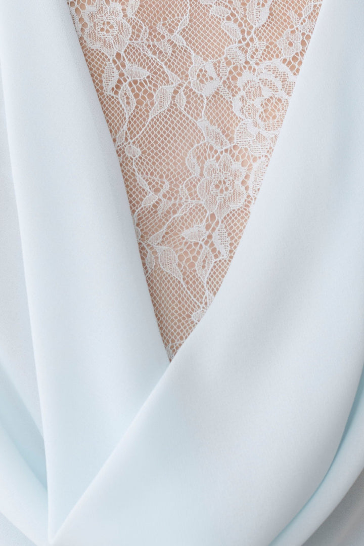 Arra Chiffon And Lace Halter Mini Dress - 6
