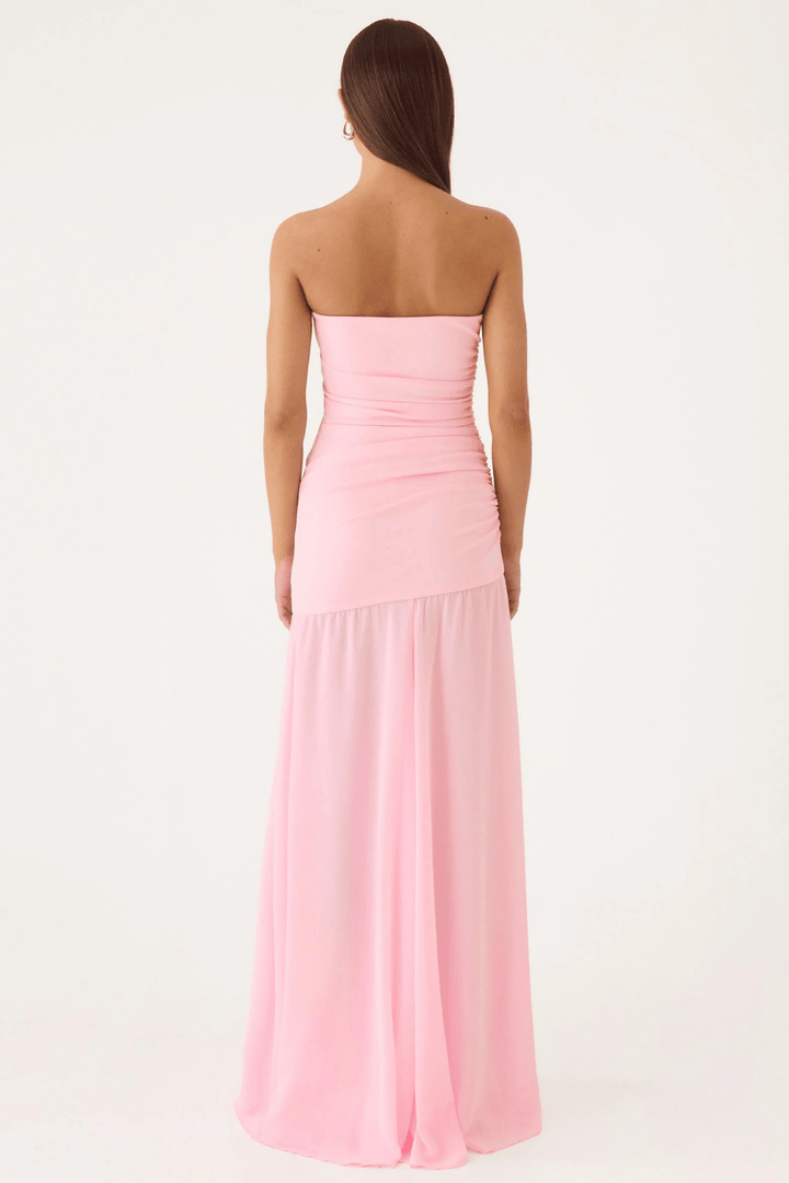 Aurelia Strapless Chiffon Maxi Dress - 4