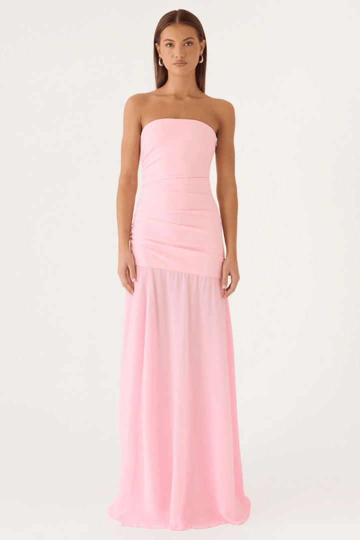 Aurelia Strapless Chiffon Maxi Dress - 1
