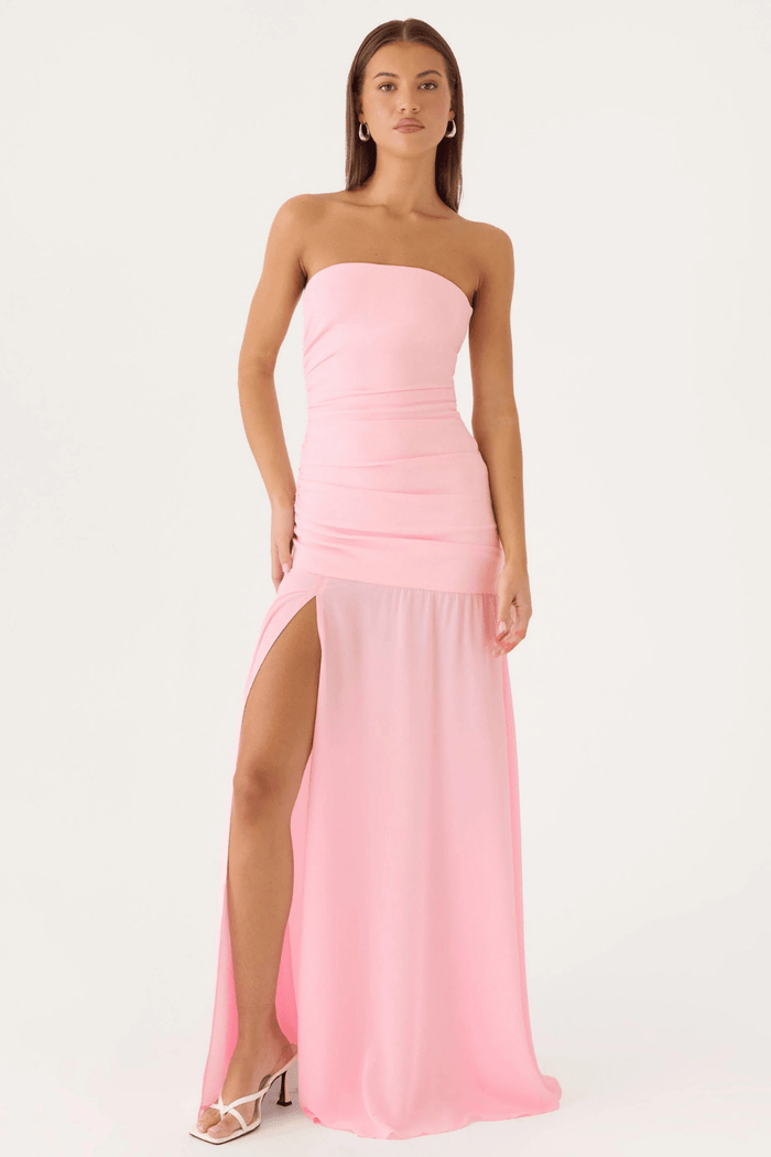 Aurelia Strapless Chiffon Maxi Dress - 2