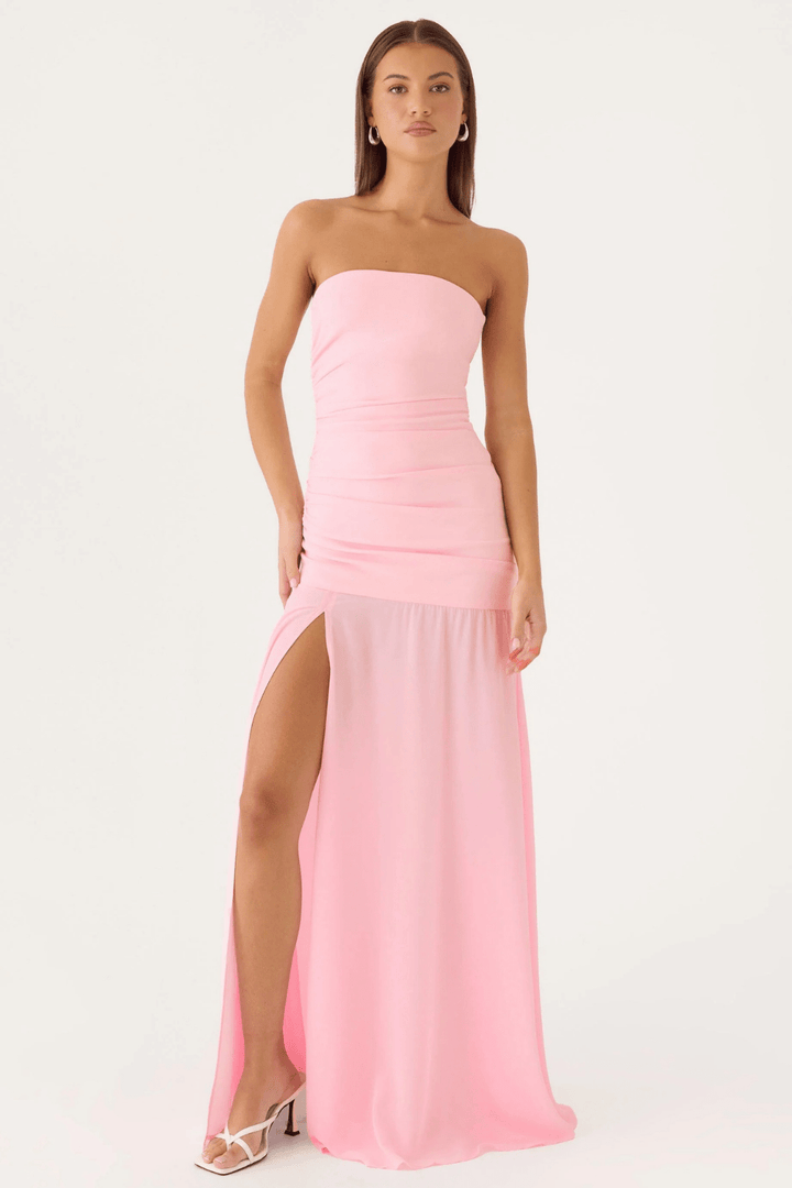 Aurelia Strapless Chiffon Maxi Dress - 2