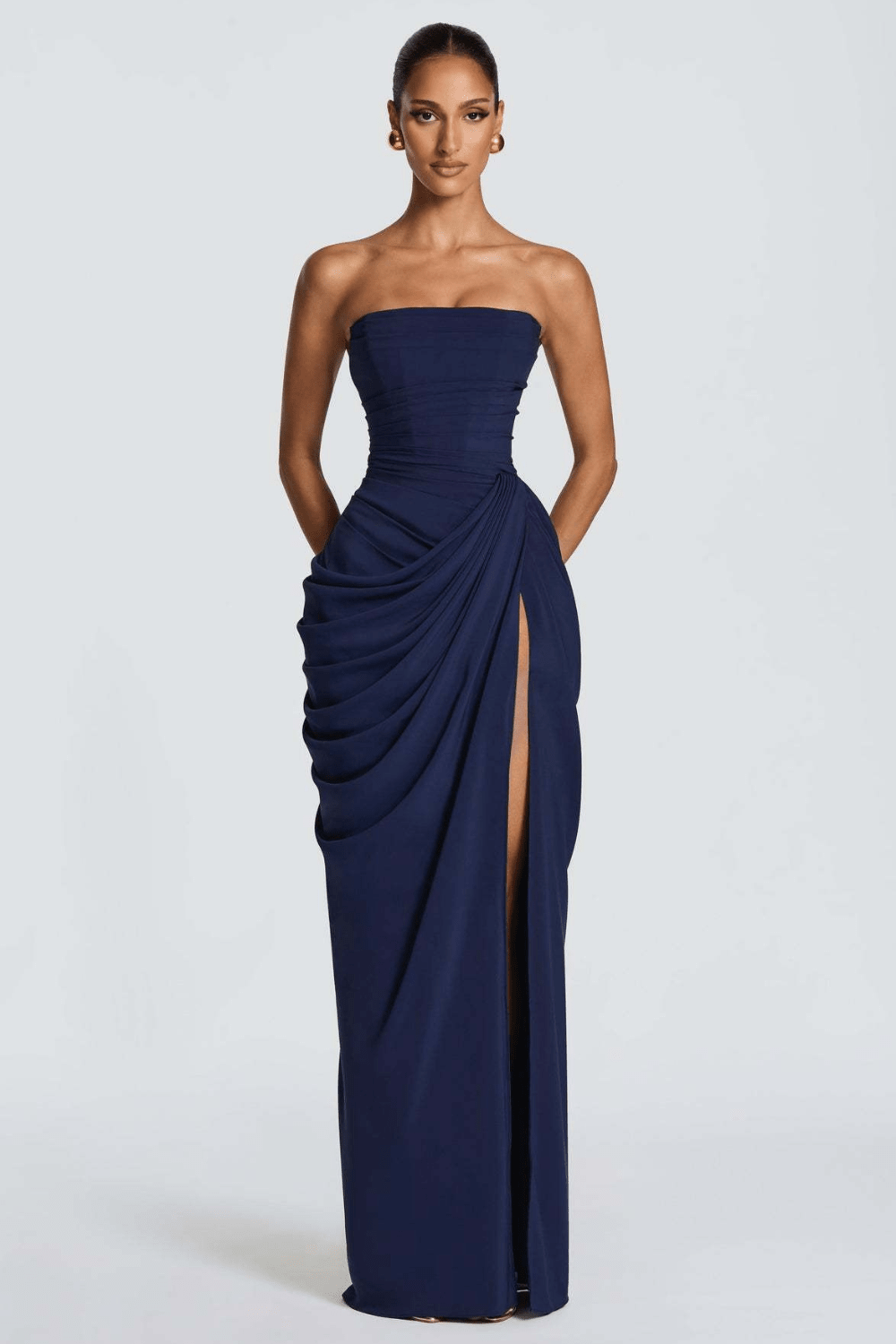 Aurora Draped Maxi-Kleid - 9