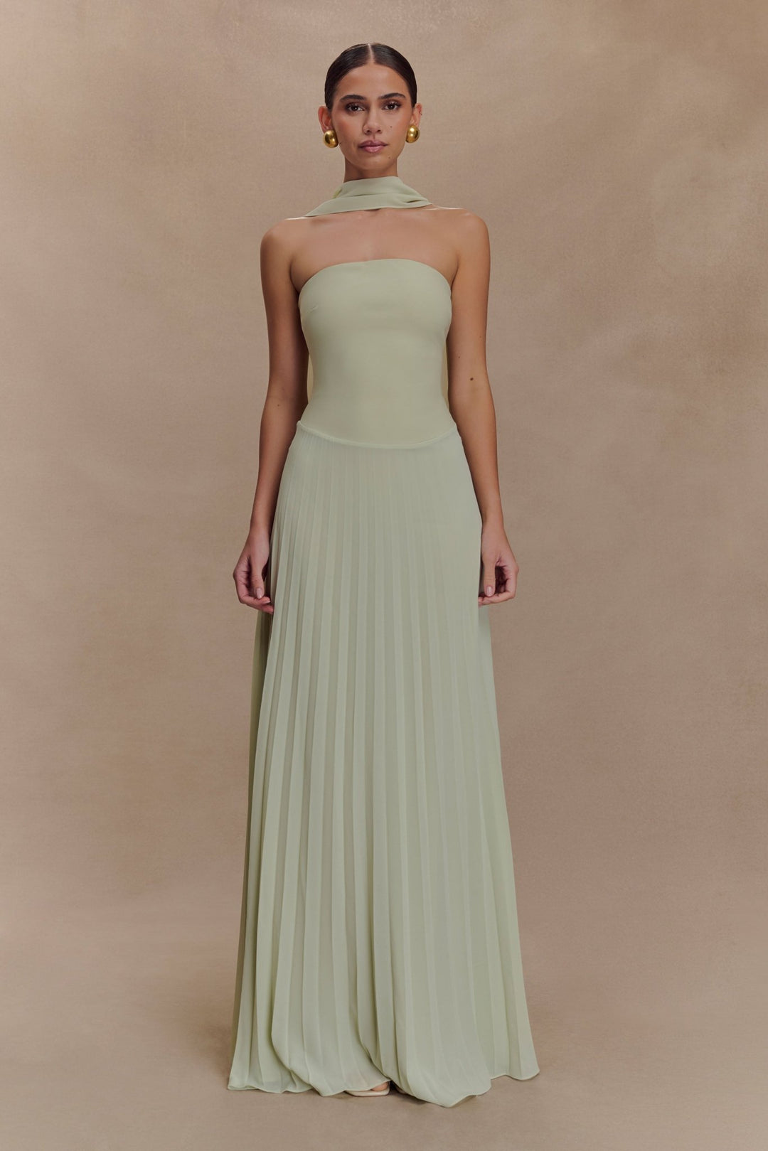 Caira Chiffon Scarf Maxi Dress - 1