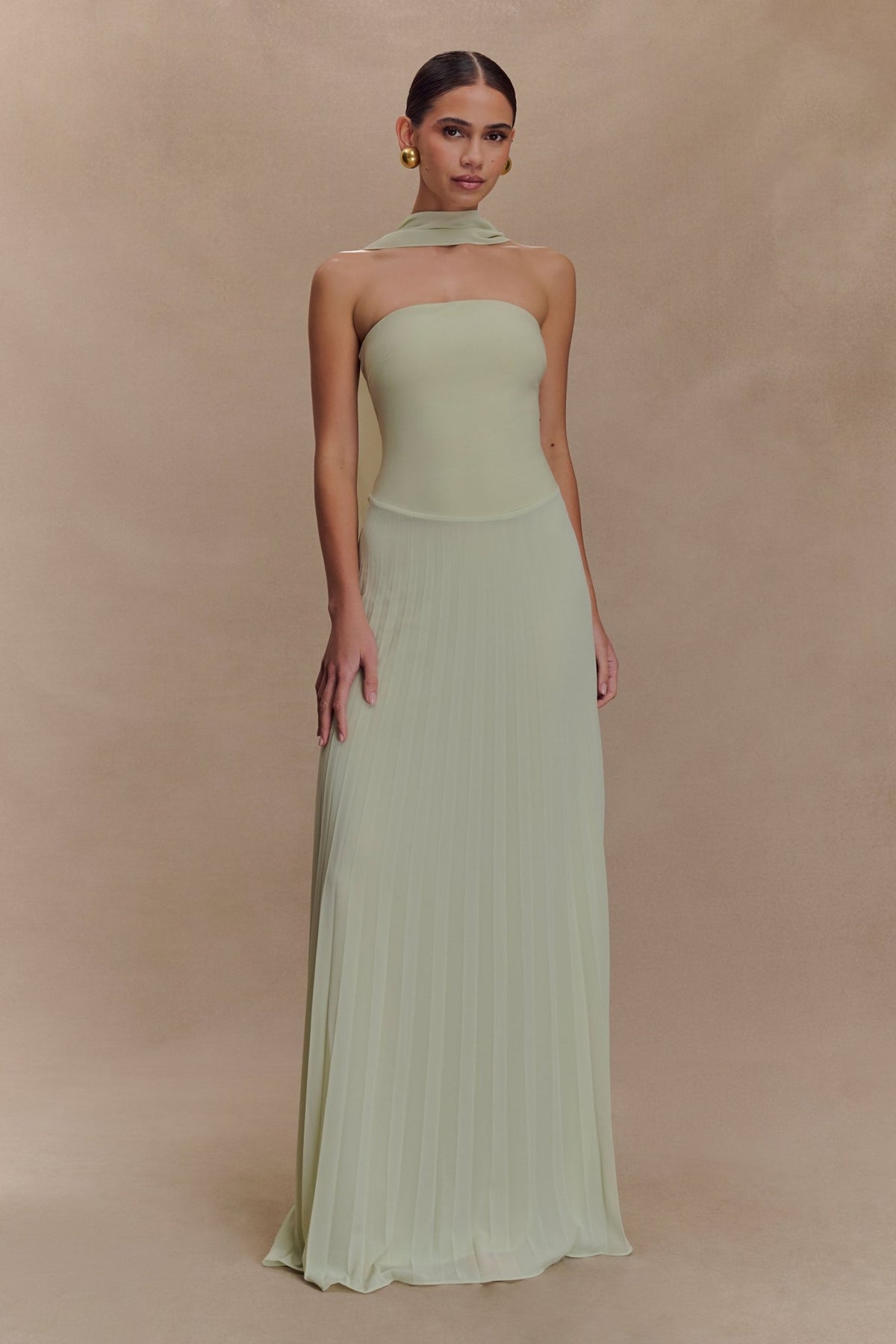 Caira Chiffon Scarf Maxi Dress