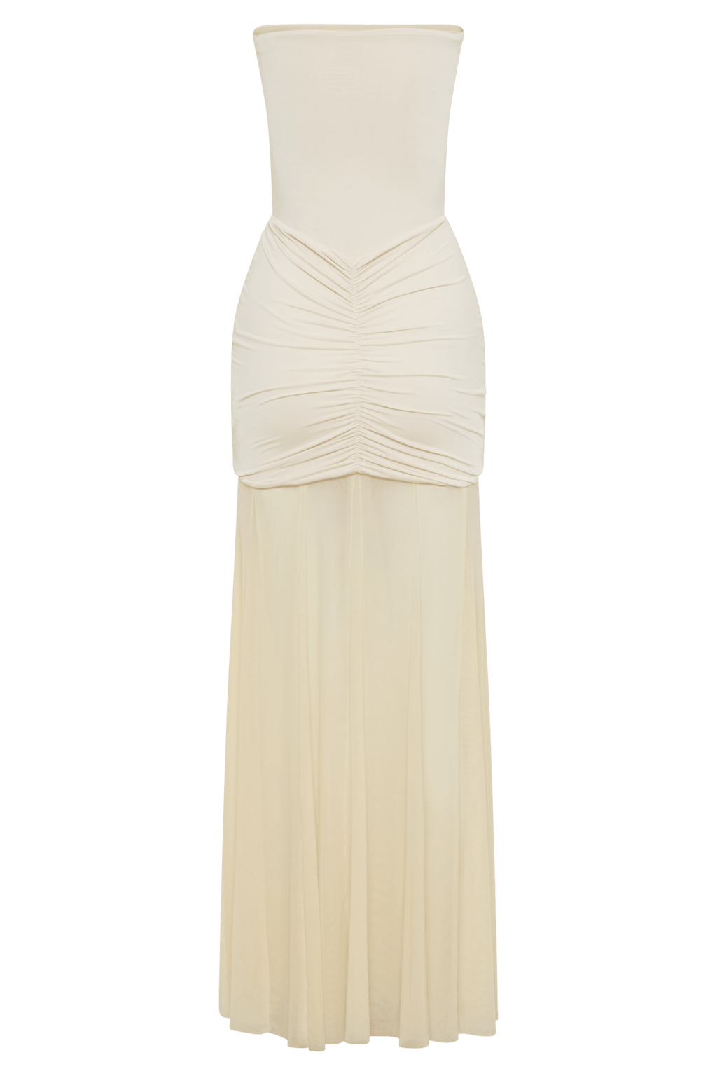 Caspian Slinky And Mesh Off Shoulder Maxi Dress - 31