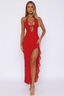Catalina Plunge Tie-Back Maxi Dress - 1