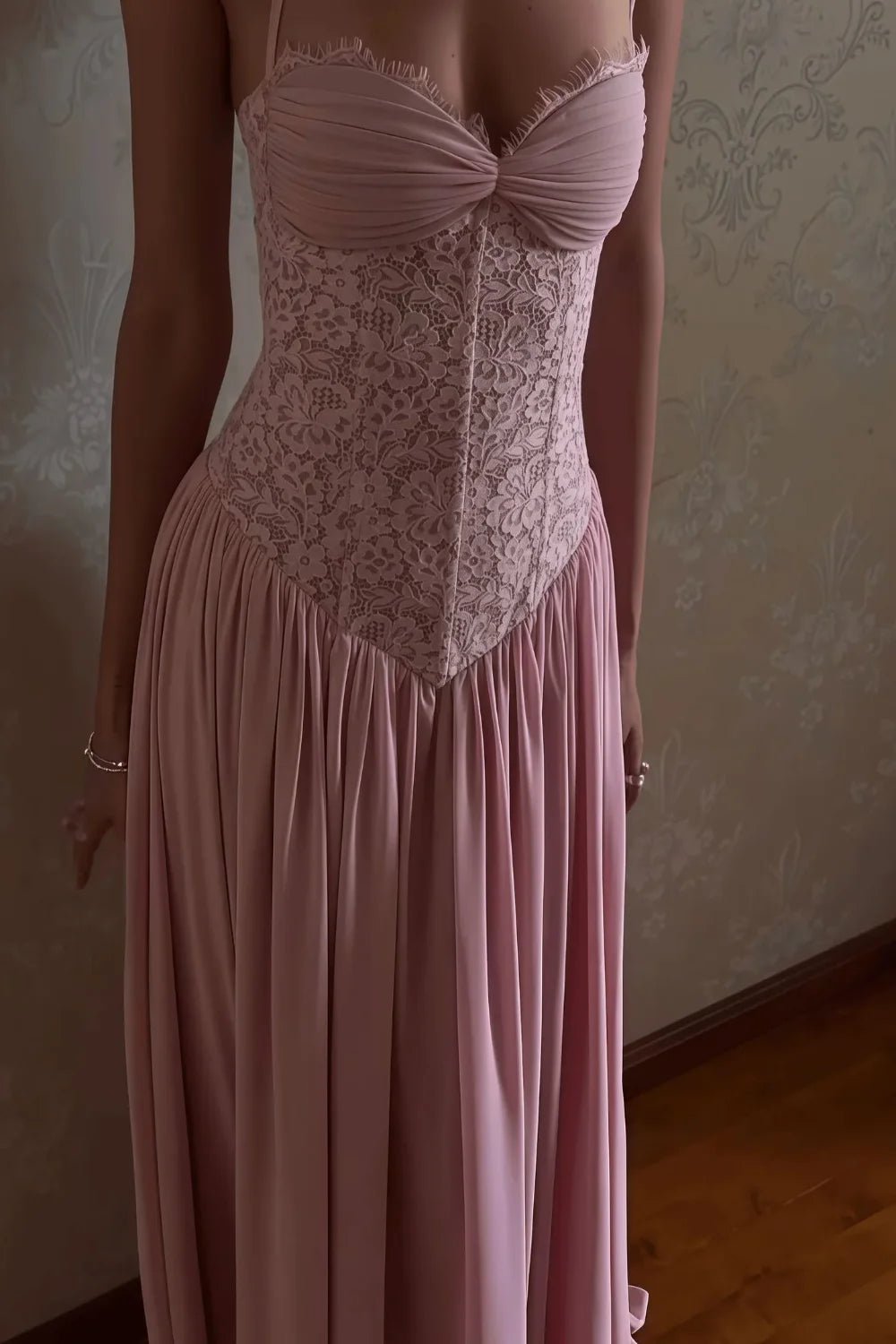 Celestina Lace Corset Maxi Dress - 4