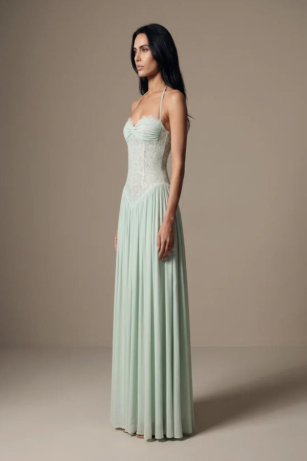 Celestina Lace Corset Maxi Dress - 8