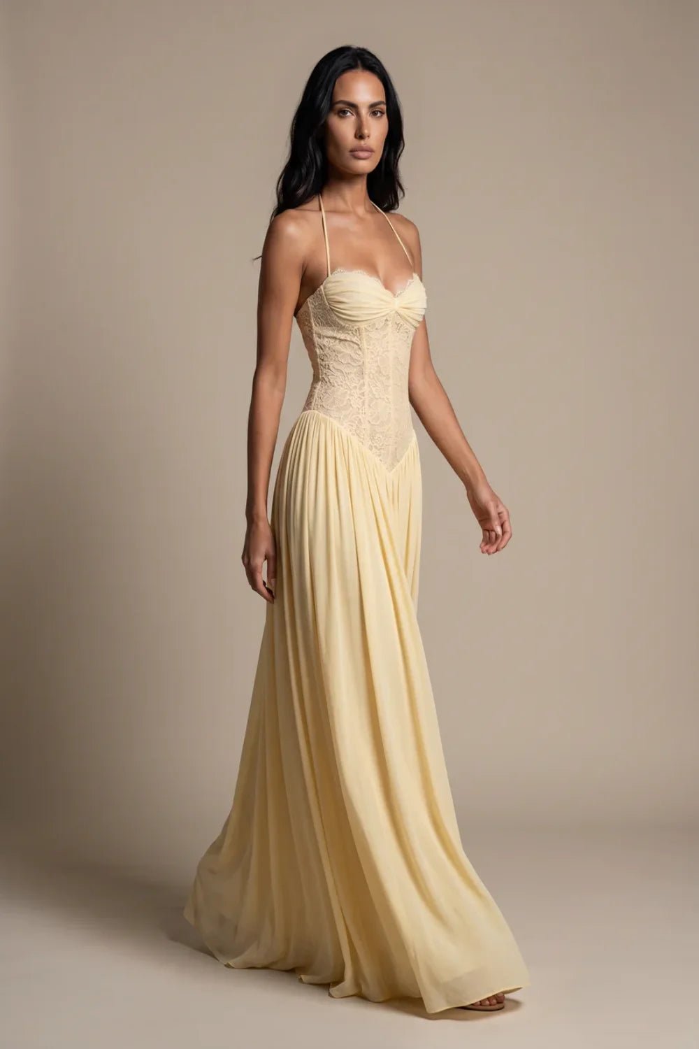 Celestina Lace Corset Maxi Dress - 10