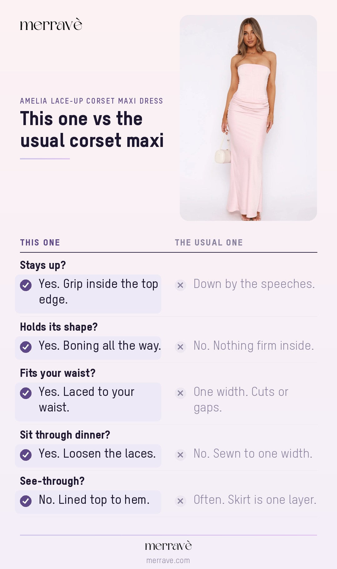 This one vs the usual corset maxi