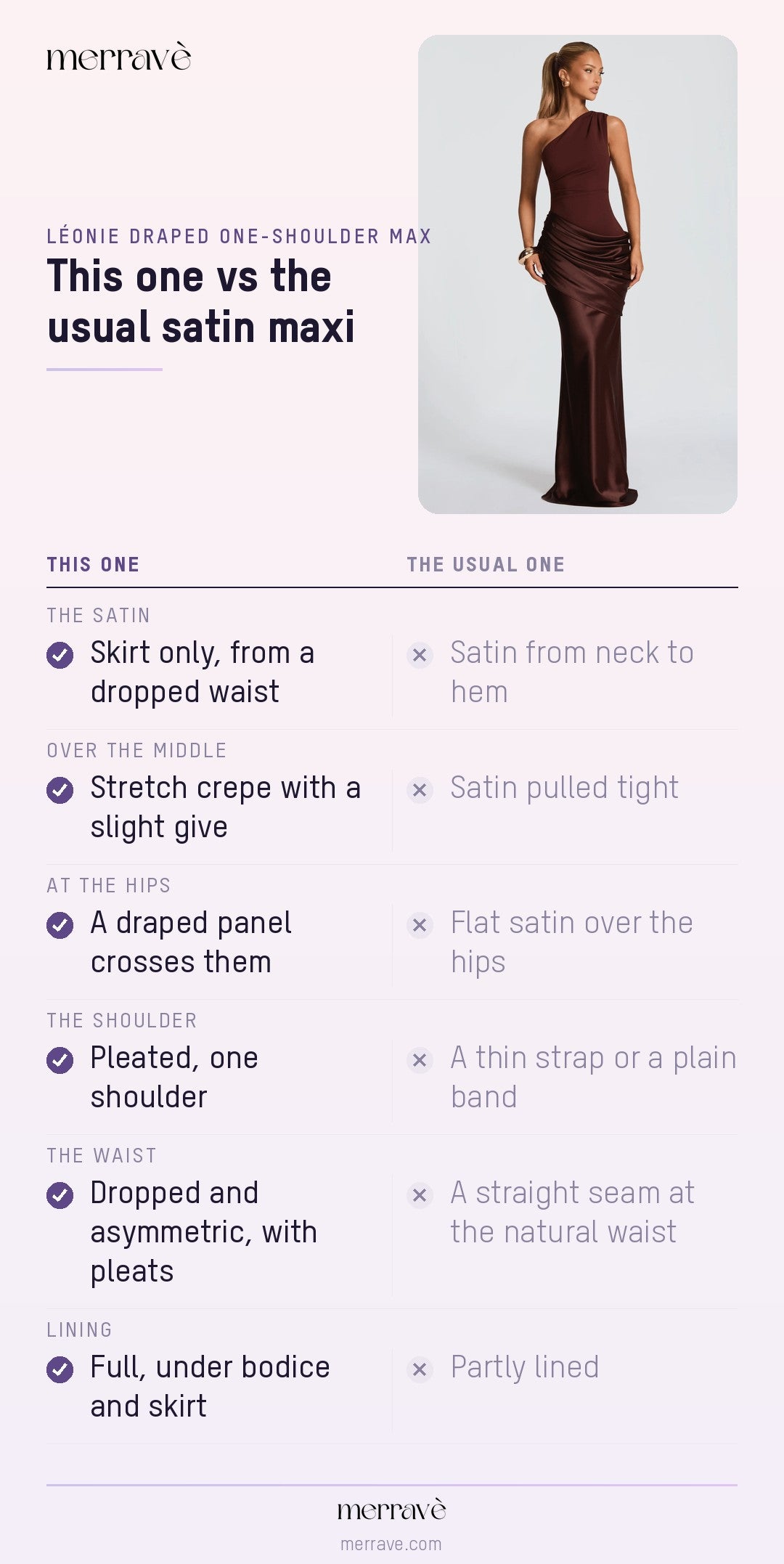 This one vs the usual satin maxi