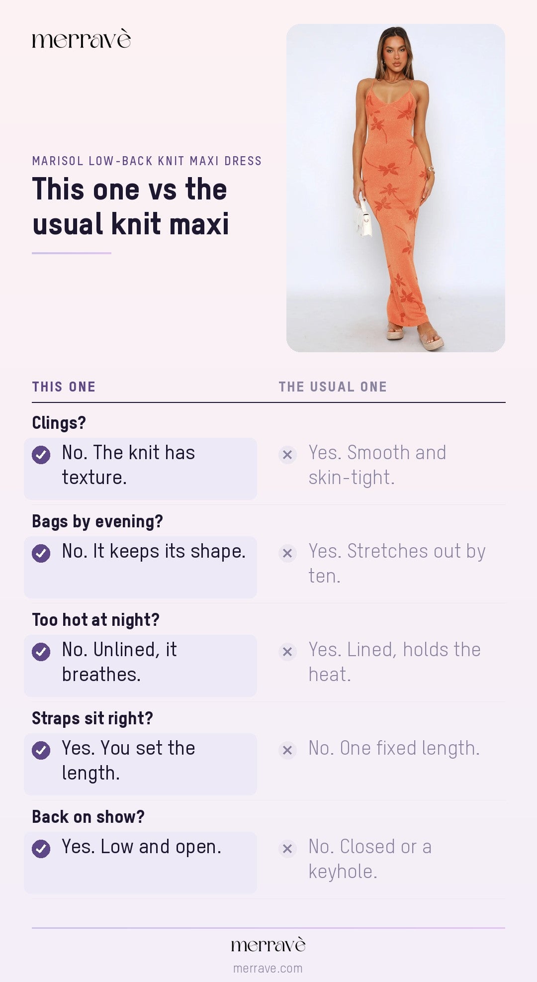 This one vs the usual knit maxi