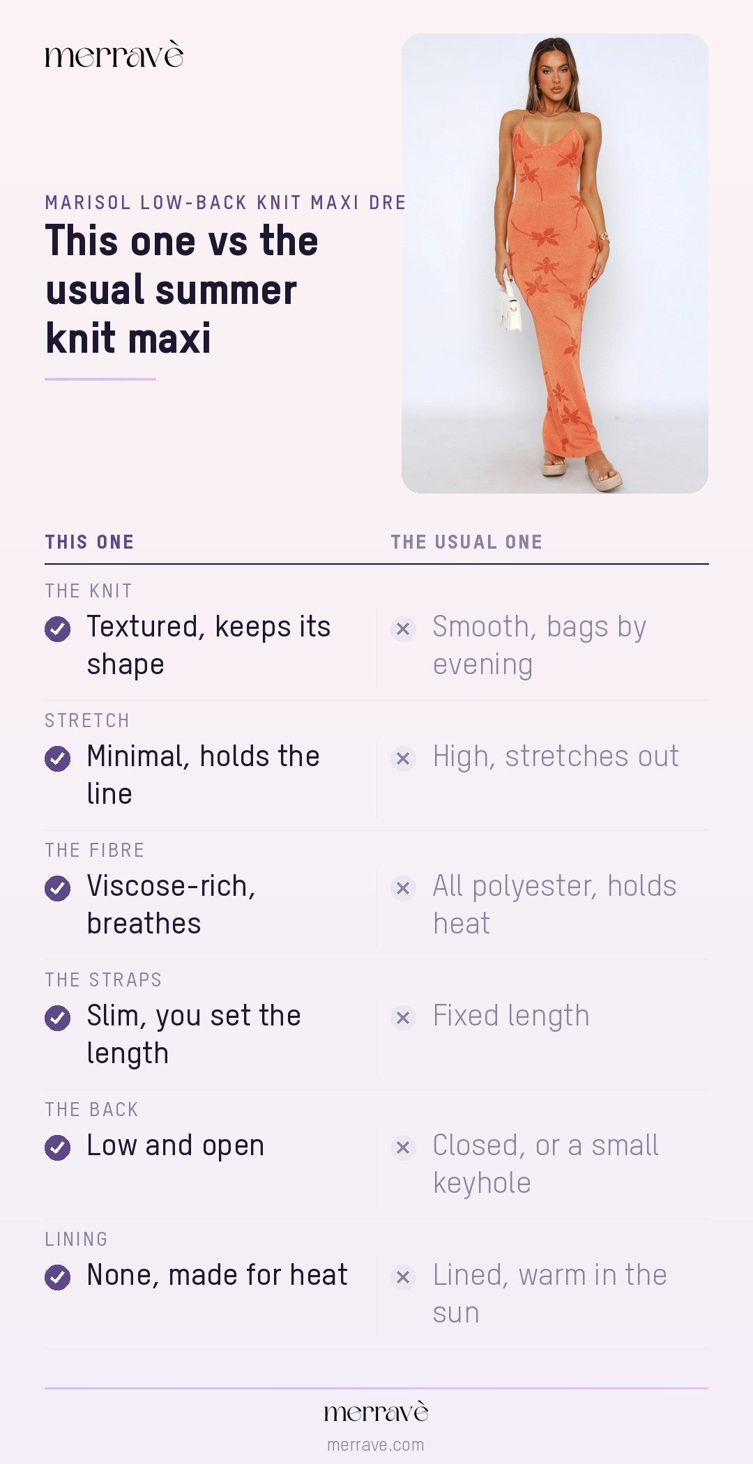 This one vs the usual summer knit maxi