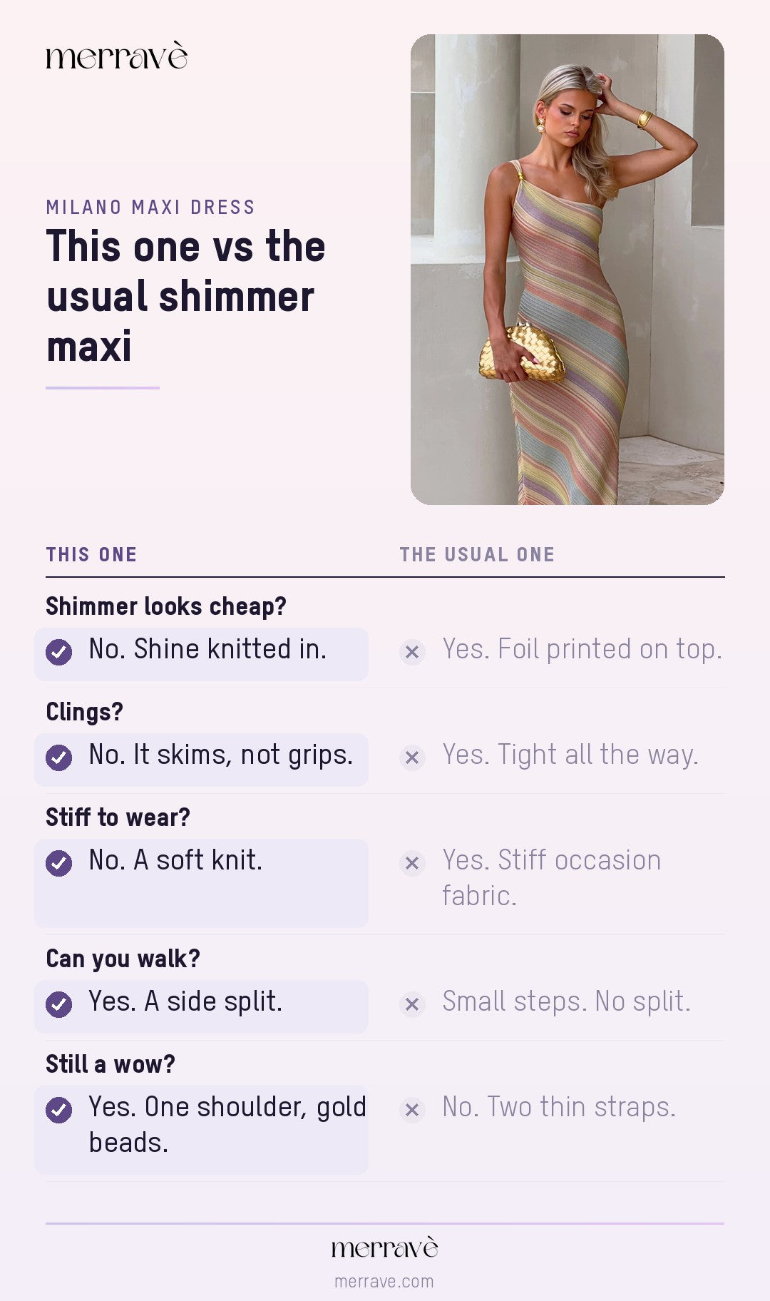 This one vs the usual shimmer maxi