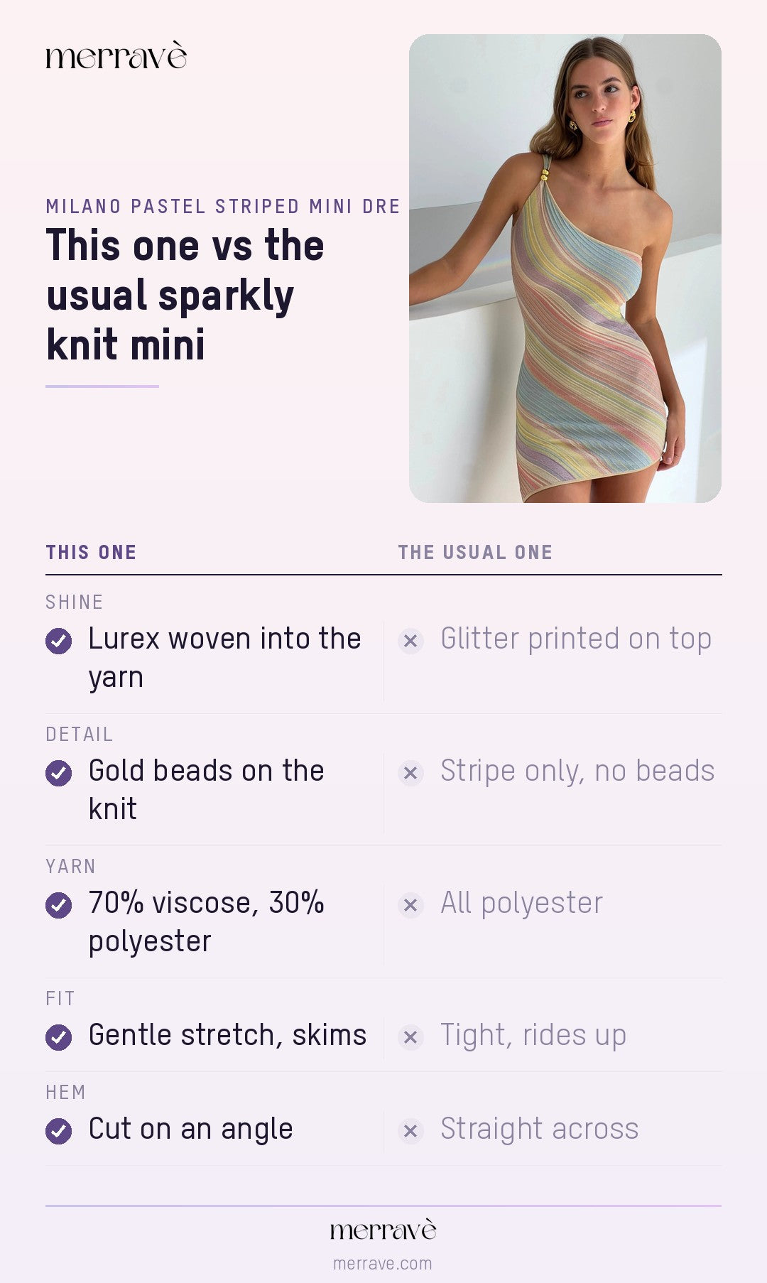 This one vs the usual sparkly knit mini
