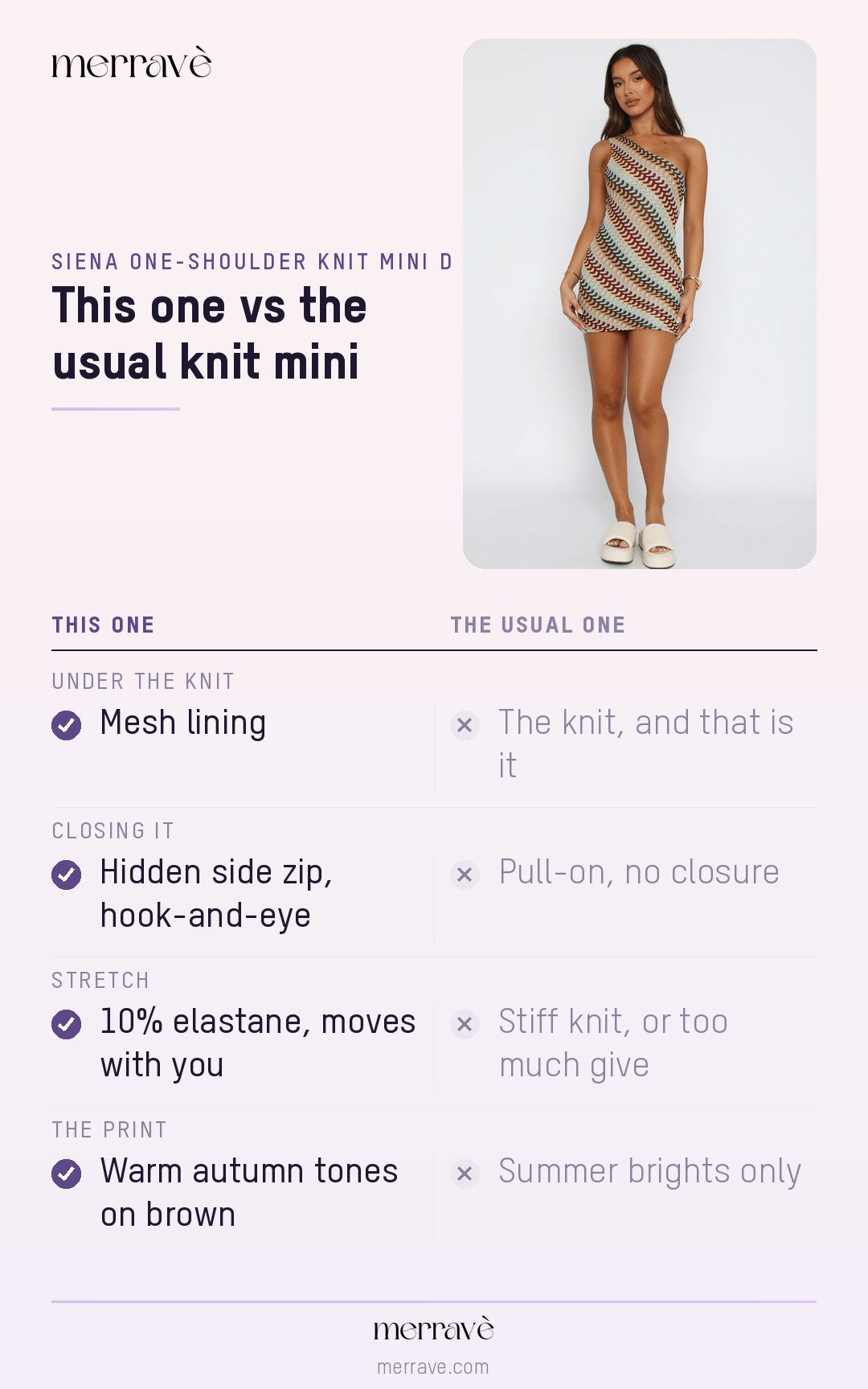 This one vs the usual knit mini