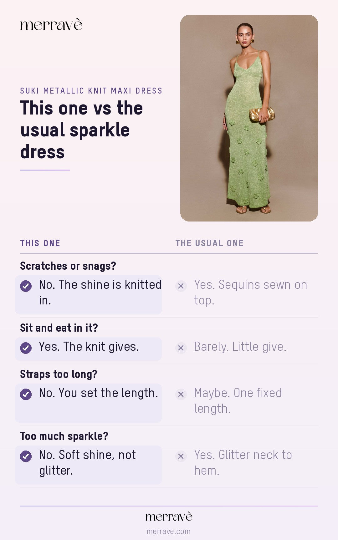 This one vs the usual sparkle dress