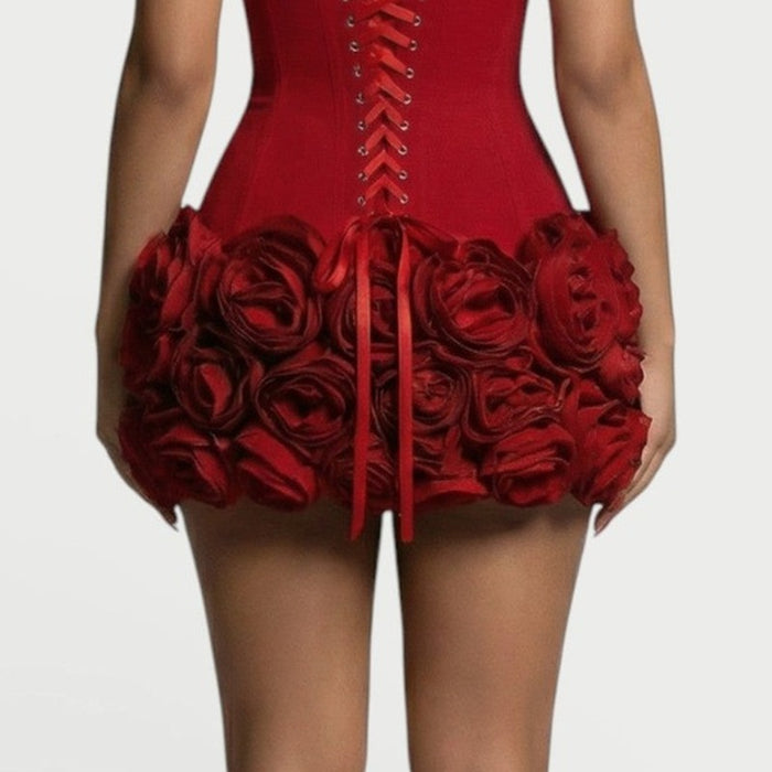 Rosalind – rose hem detail