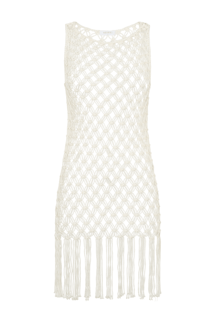 Devlin Makramee Quasten Mini-Kleid - 9