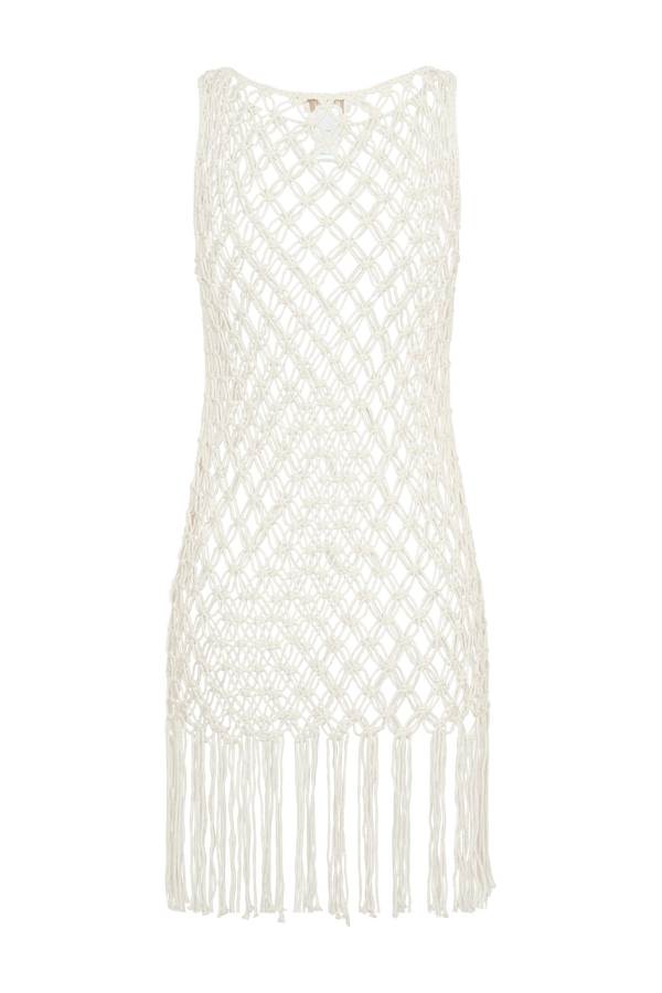 Devlin Macrame Tassel Mini Dress - 10