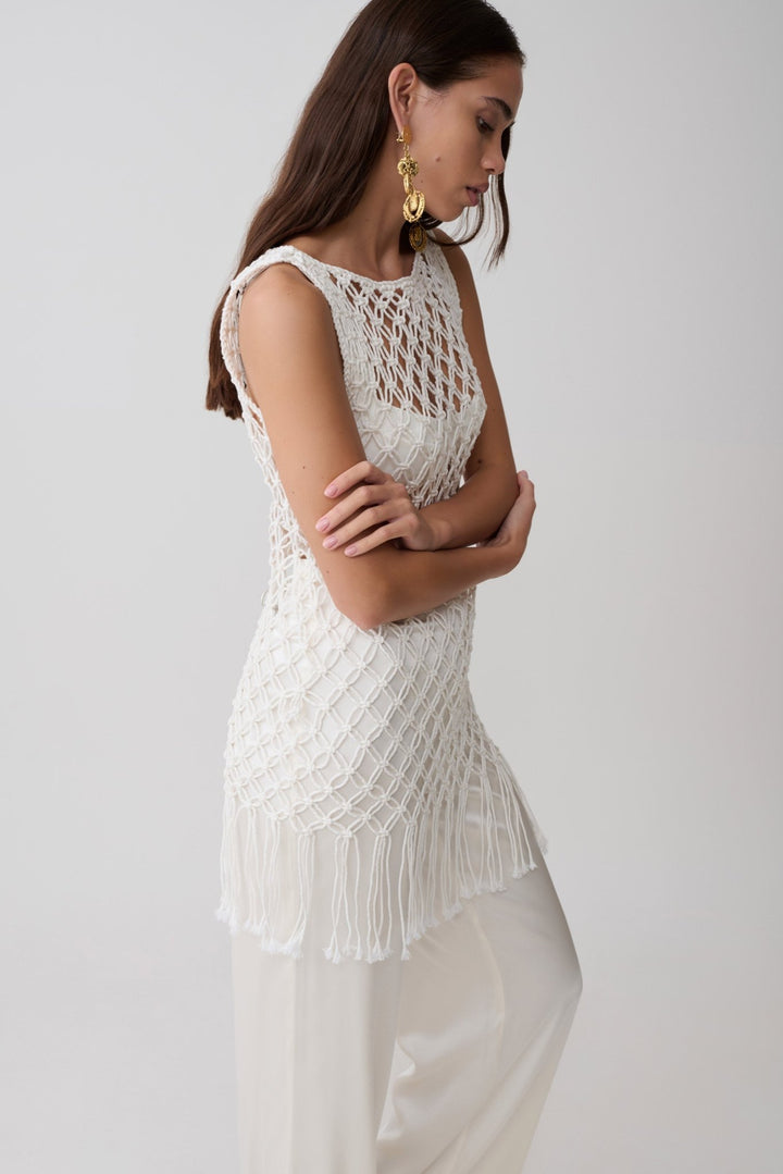 Devlin Makramee Quasten Mini-Kleid - 3