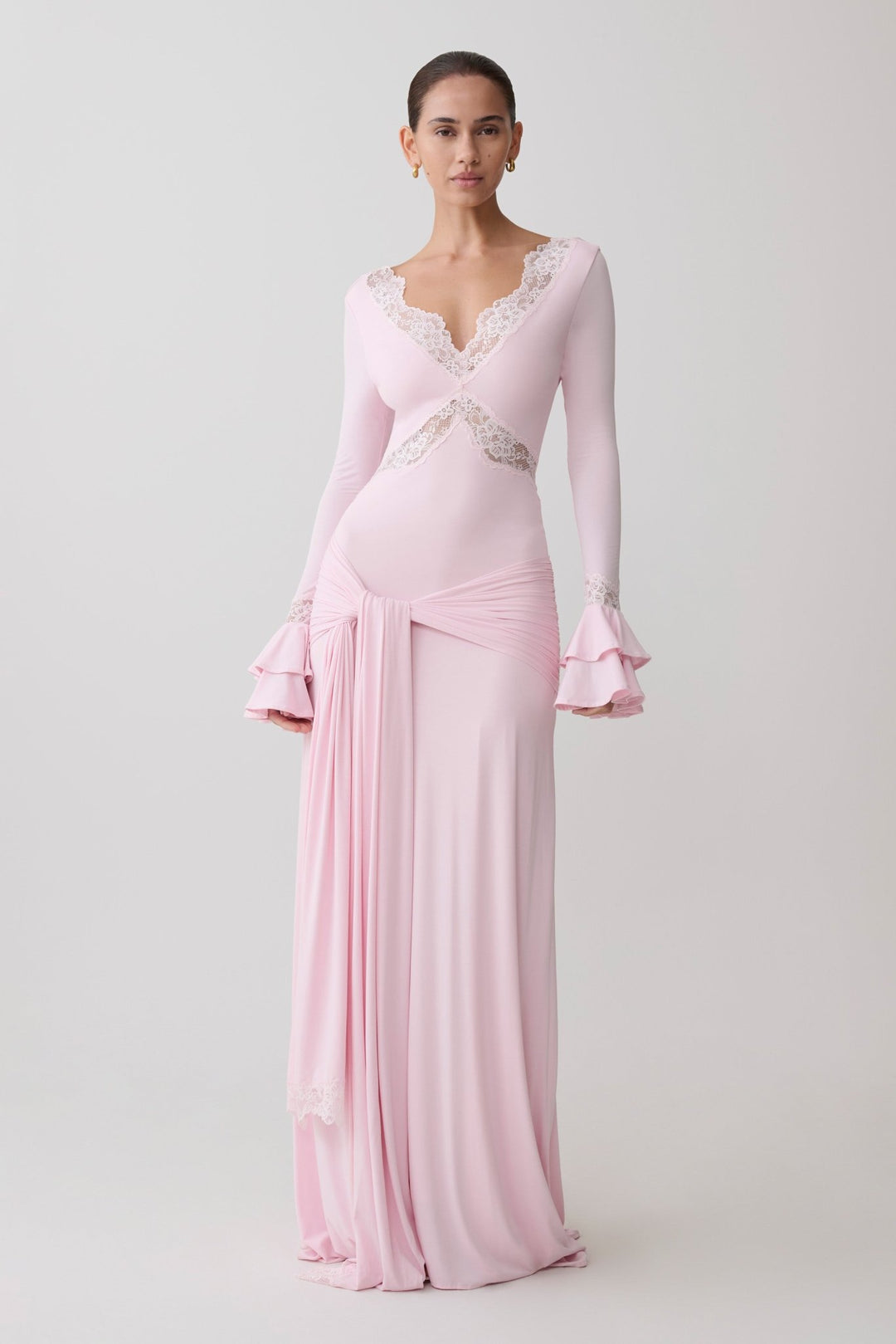 Electra Slinky Lace Maxi Dress - 1