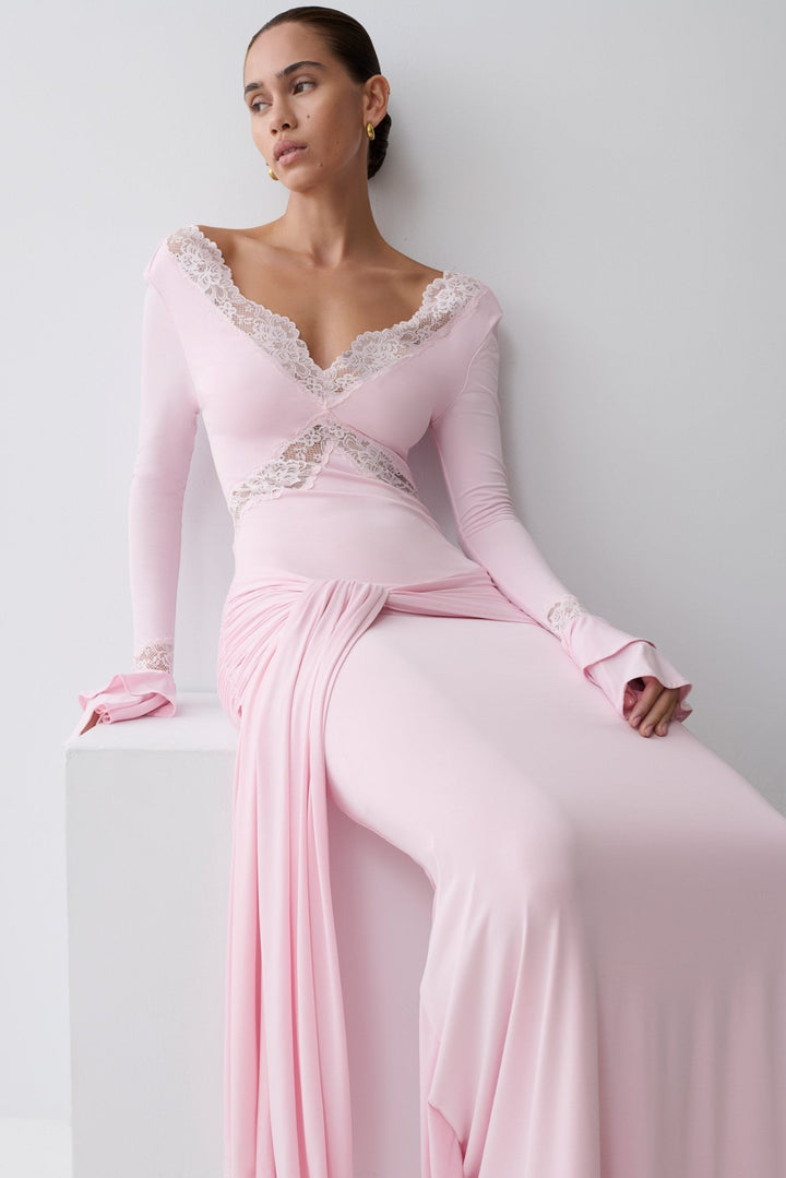 Electra Slinky Lace Maxi Dress - 2