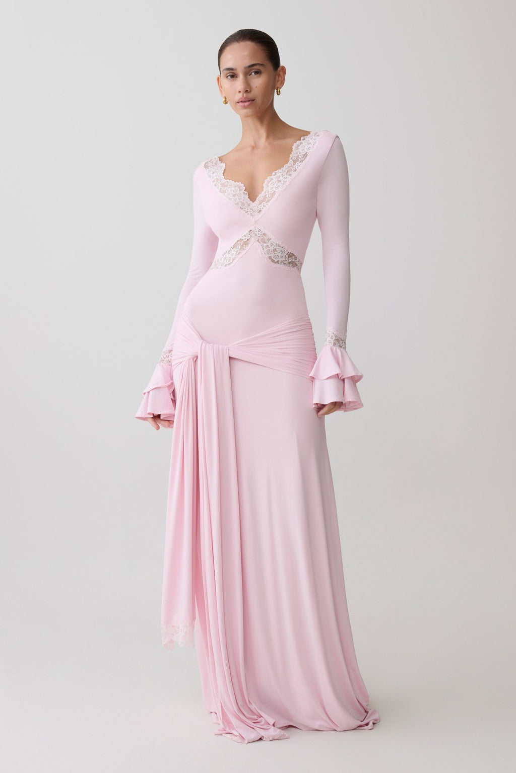 Electra Slinky Lace Maxi Dress - 4