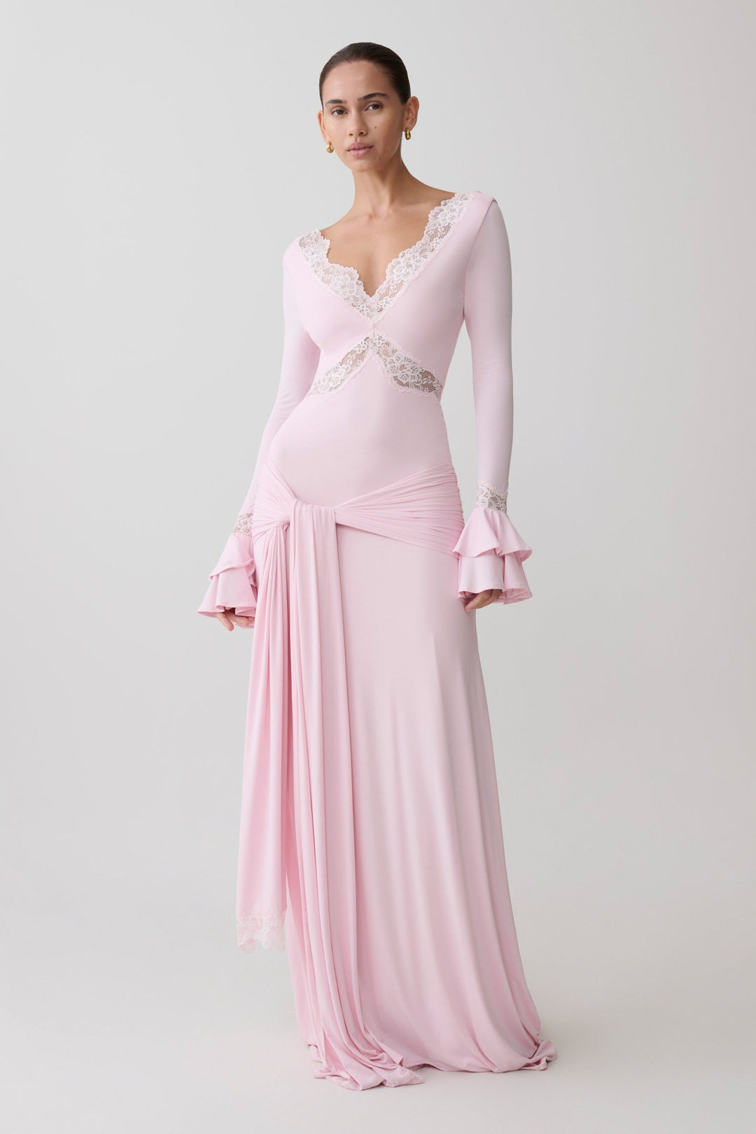 Electra Slinky Lace Maxi Dress - 4